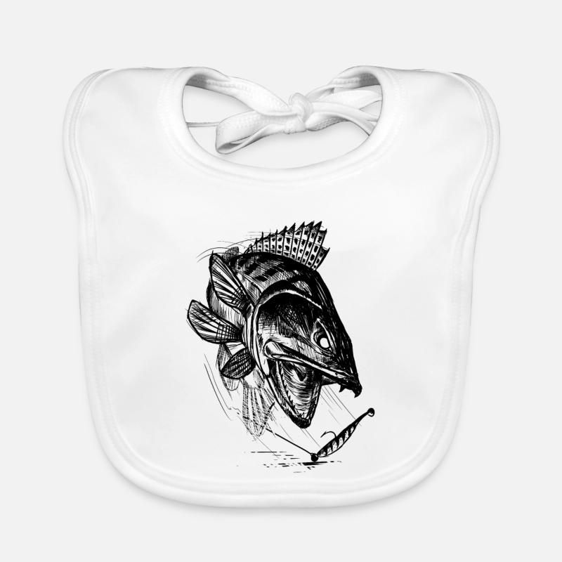 Poisson de vie ! - T-shirt de pêche Zander Attack / S Bavoir bio Bébé
