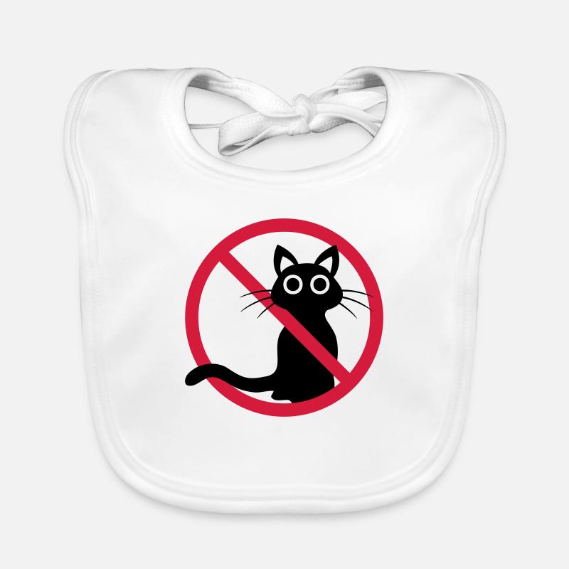 Black cat banned Organic Baby Bibs