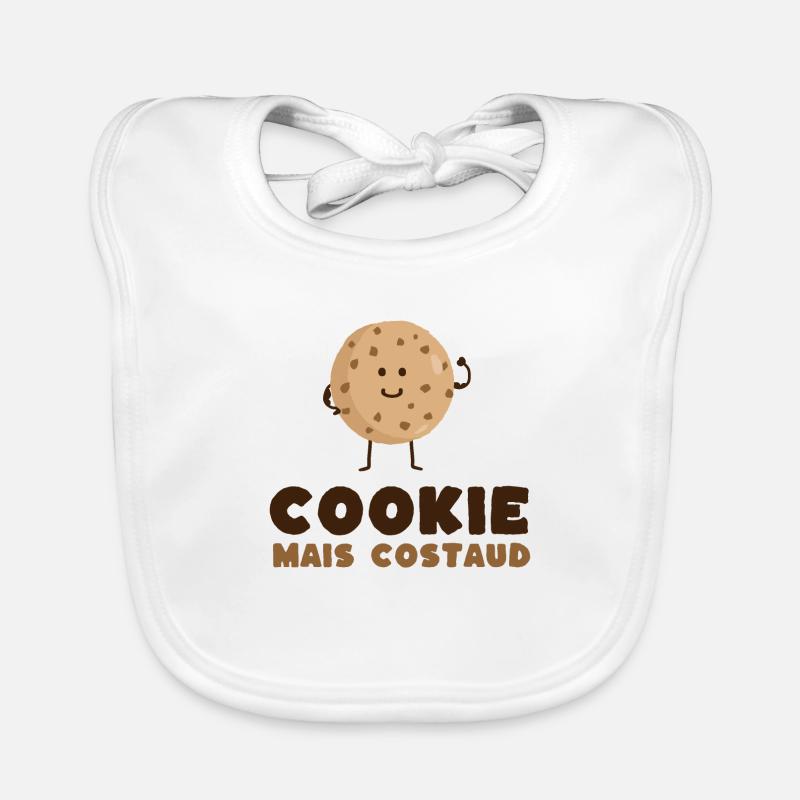 COOKIE MAIS COSTAUD - Bavoir bio Bébé - blanc
