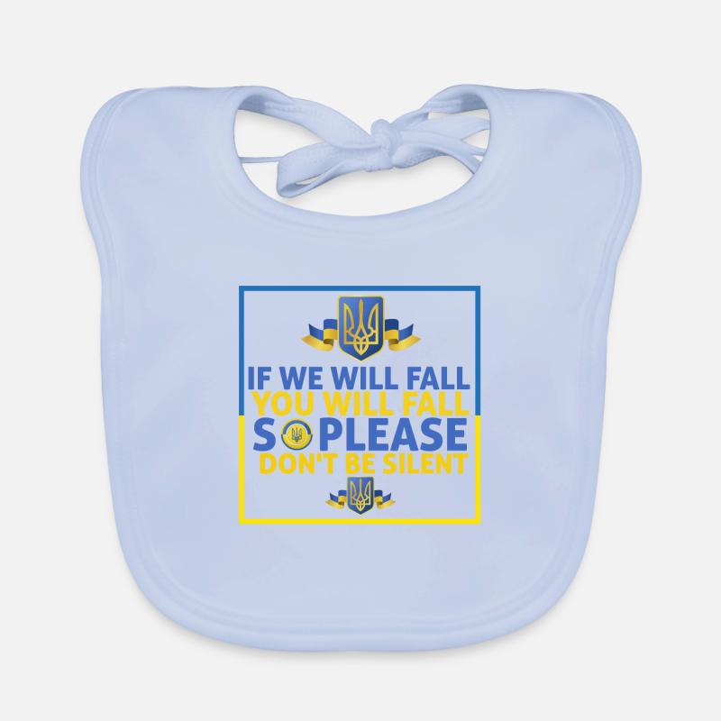 If we will fall you will fall Zelensky speech Organic Baby Bibs
