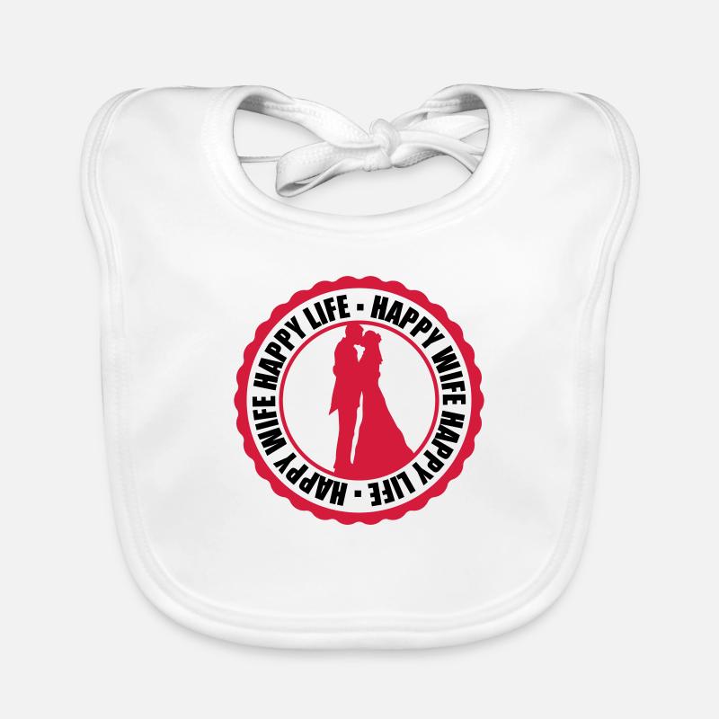 Timbre de mariage rond Bavoir bio Bébé