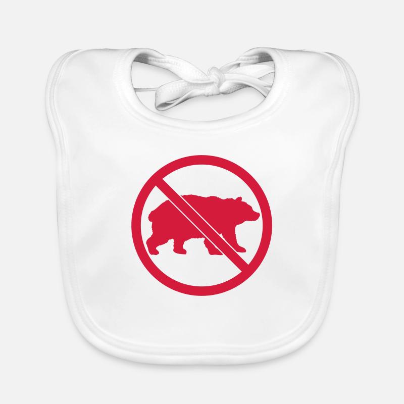 Schild Bär Verboten Baby Bio-Lätzchen