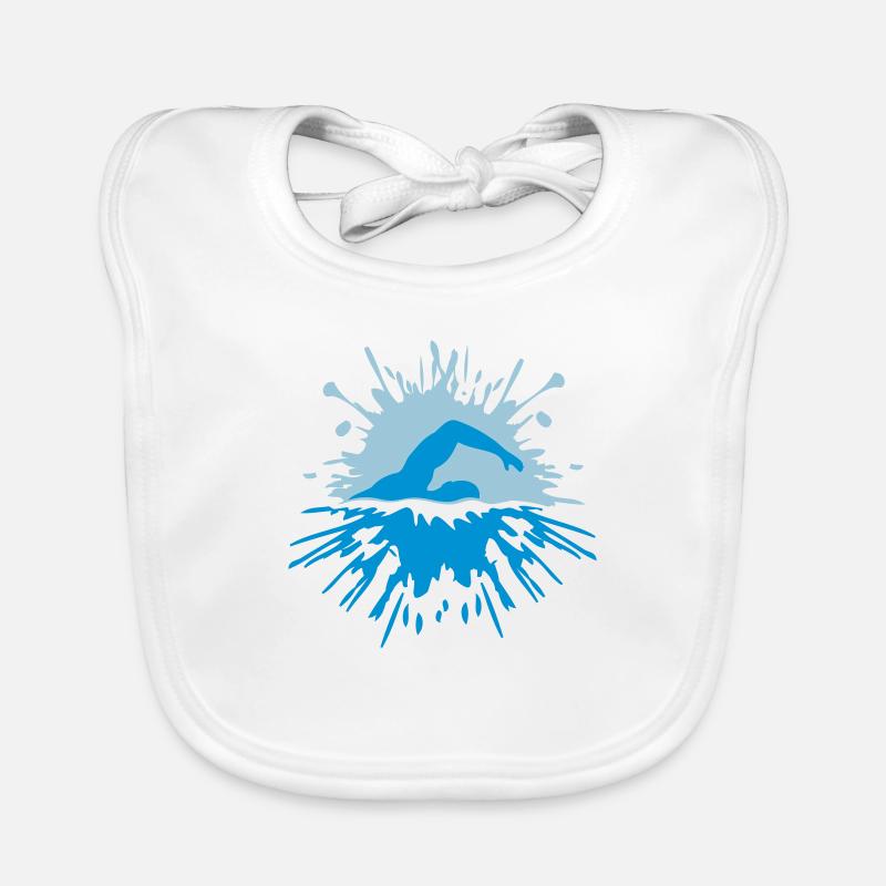 Klecks Sport Schwimmer Baby Bio-Lätzchen