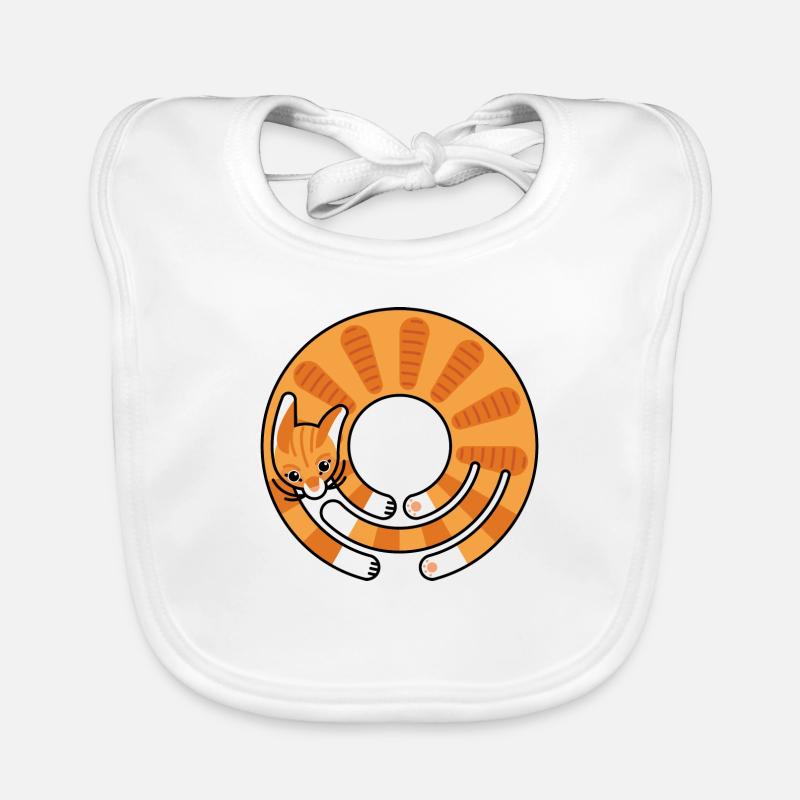 Chat orange Bavoir bio Bébé
