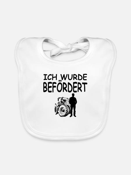 Traktor - Baby Bio-Lätzchen - Weiß