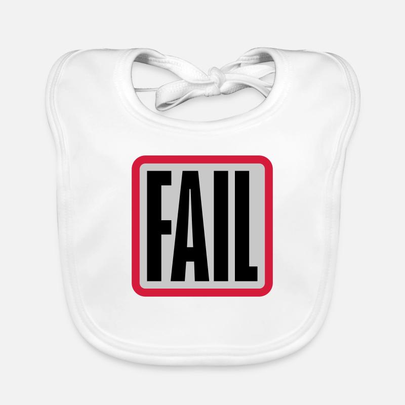 Button Fail Logo Baby Bio-Lätzchen