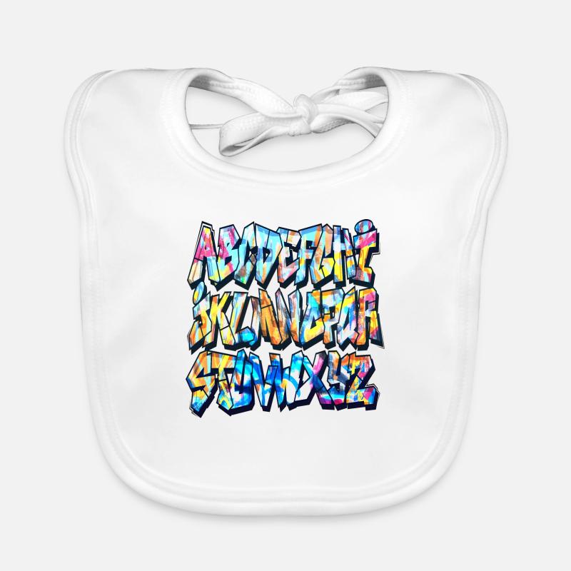 Alphabet graffiti Bavoir bio Bébé