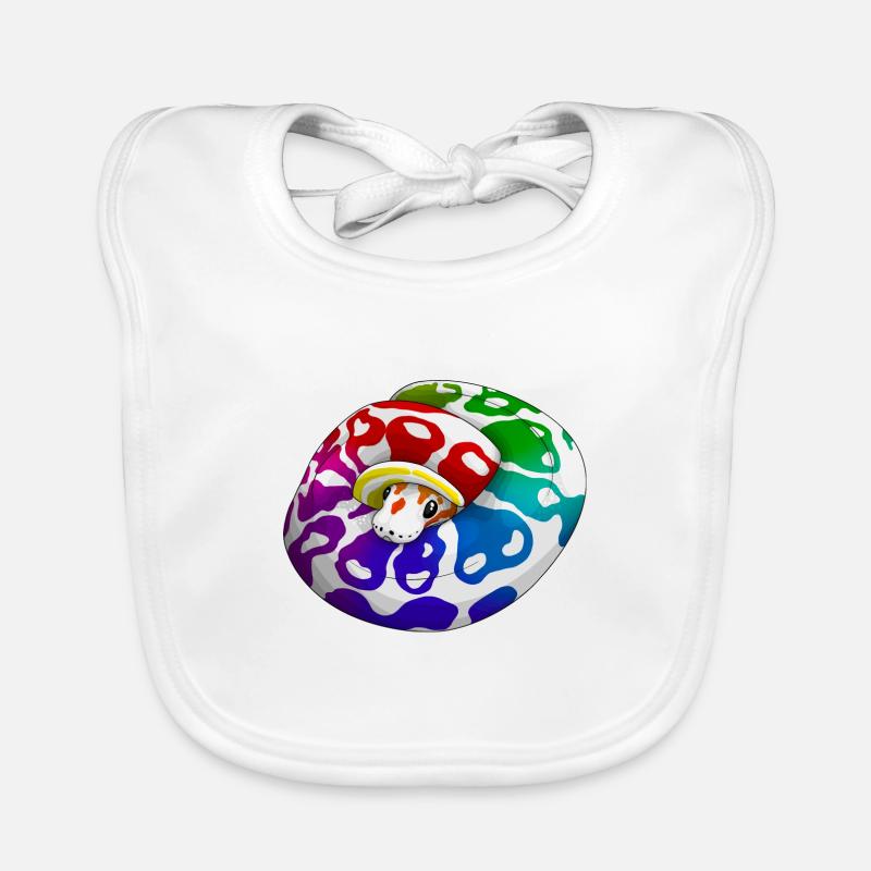Bébé serpent avec arc-en-ciel Bavoir bio Bébé