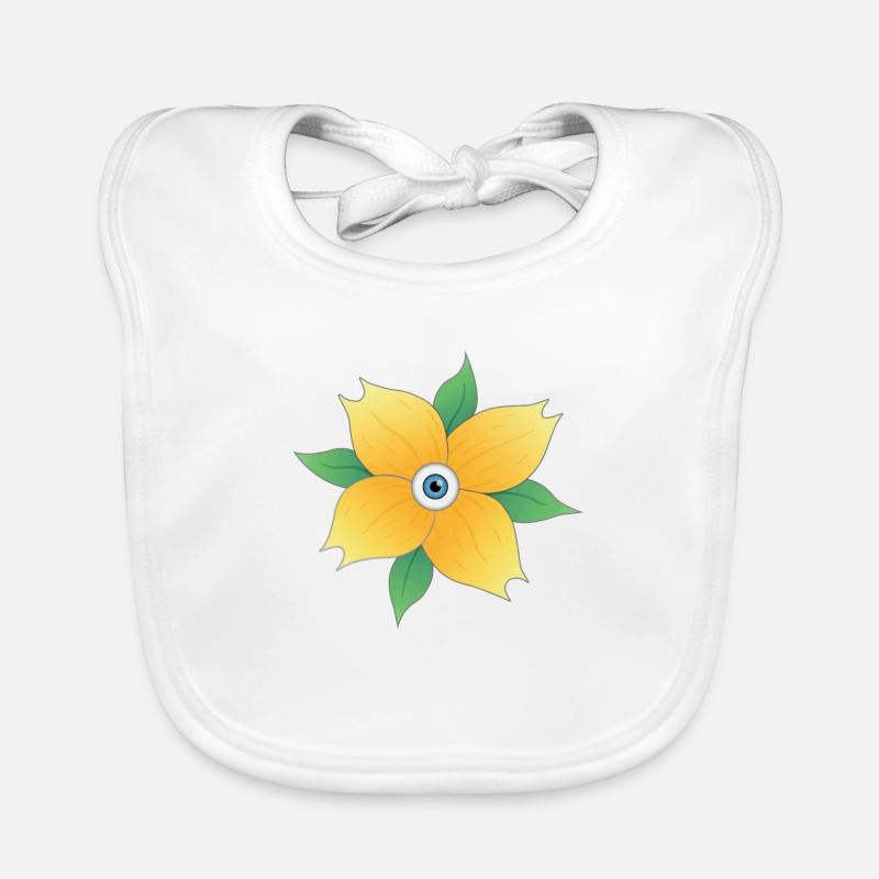Fleur - Œil Bavoir bio Bébé