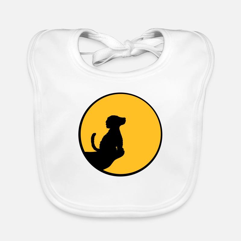 Moon Cliff Chien assis Bavoir bio Bébé