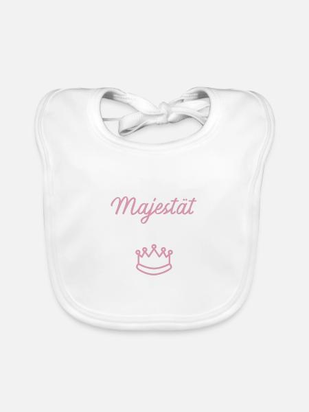 Ihre majestät mama - Baby Bio-Lätzchen - Weiß - Vorne