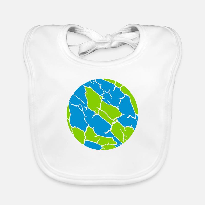 Colorful Ball Cracks Pattern Organic Baby Bibs