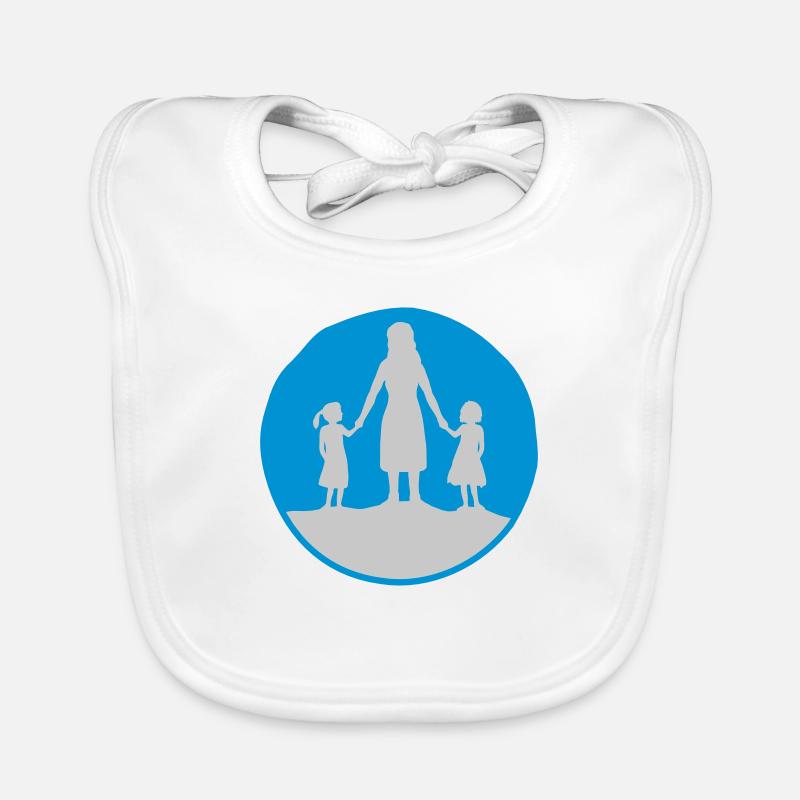 Cercle 2 Filles Mère Bavoir bio Bébé
