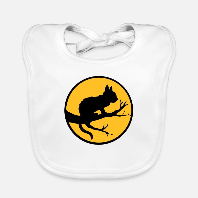 Black Cat Moon Tree Organic Baby Bibs
