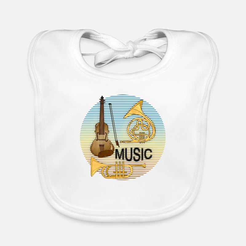 Musical instruments Organic Baby Bibs