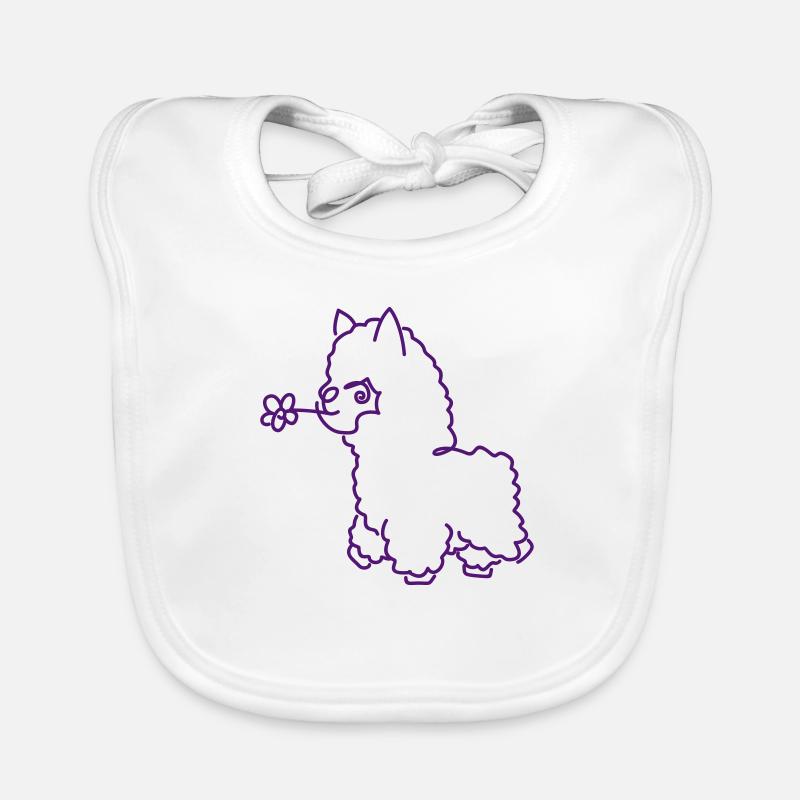 Alpaka einfarbig Baby Bio-Lätzchen