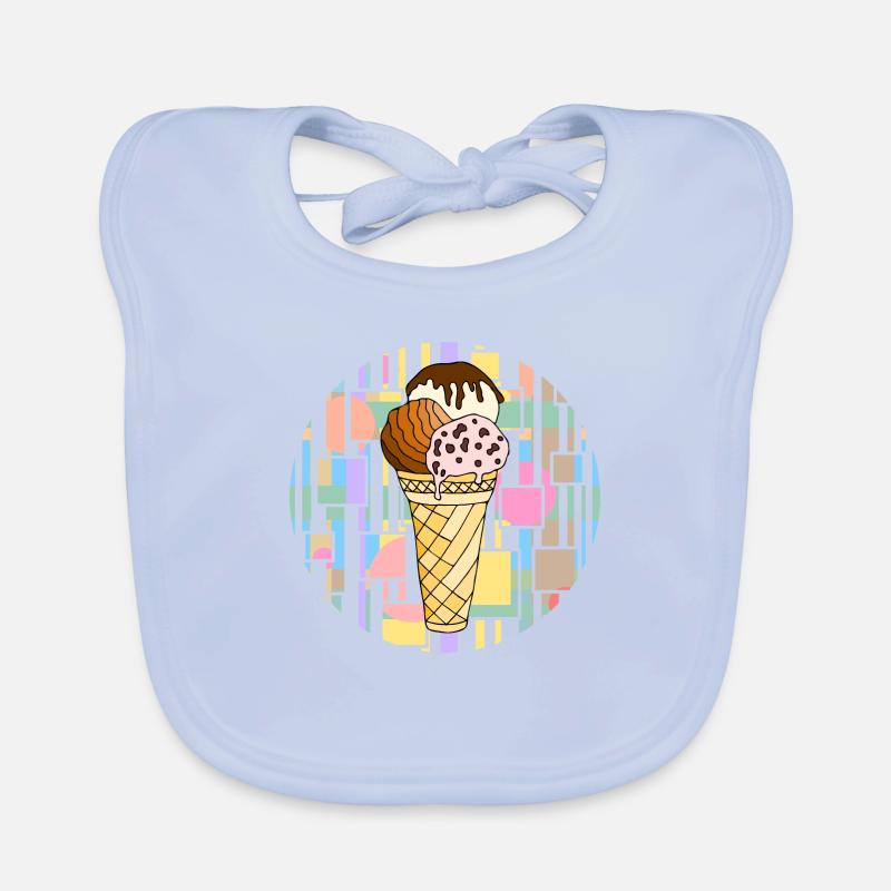 Ice cream Organic Baby Bibs