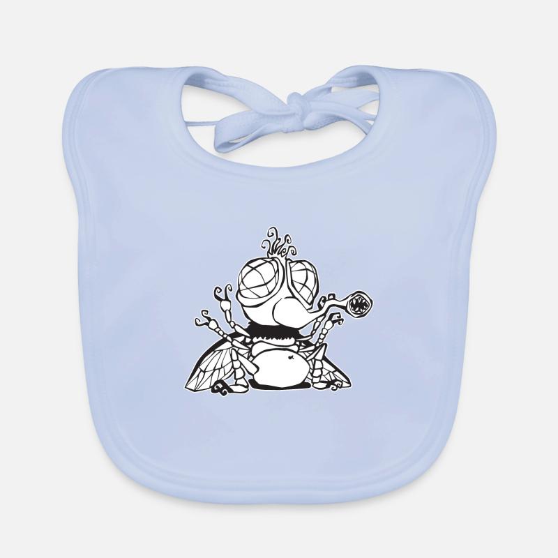 Beängstigende Fliege Baby Bio-Lätzchen