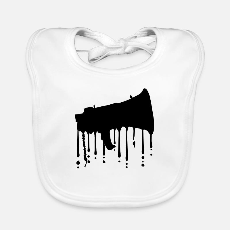 Graffiti Megaphone Propaganda Speaker Organic Baby Bibs