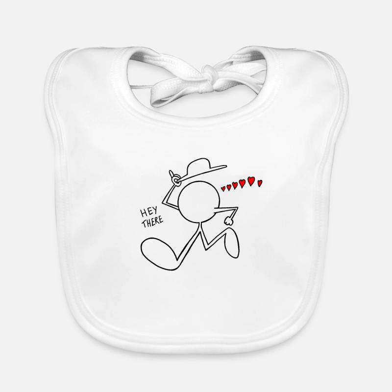 Hey There Plain Doodle Organic Baby Bibs