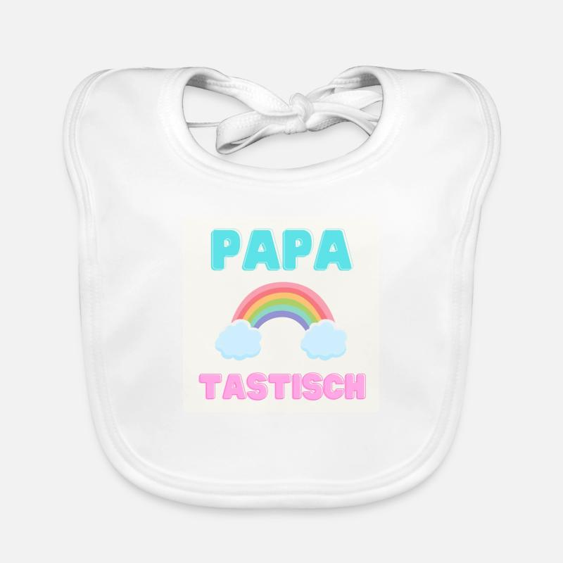 papatastic - Version arc-en-ciel (arc-en-ciel) Bavoir bio Bébé
