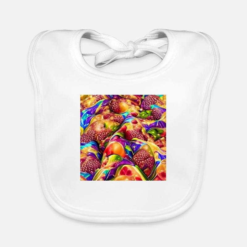 Psychedelische bunte Früchte Baby Bio-Lätzchen