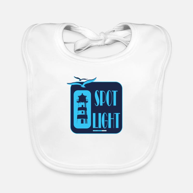 Cooles Leuchtturm Motiv Meer Küste Strand Geschenk Baby Bio-Lätzchen