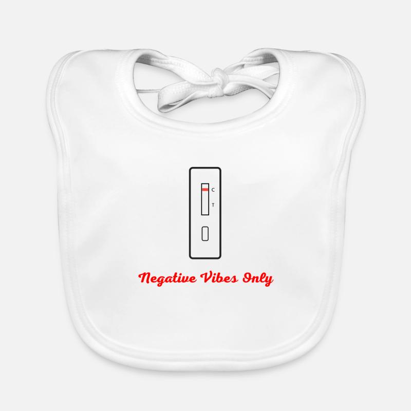 Negative Vibes Only Organic Baby Bibs