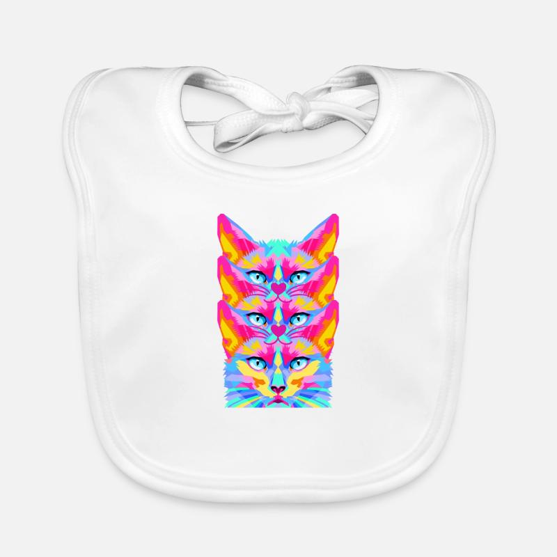 CHAT - Bavoir bio Bébé - blanc