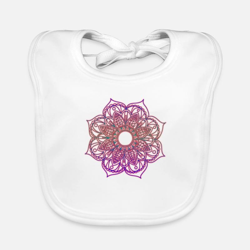 Mandala rot Baby Bio-Lätzchen