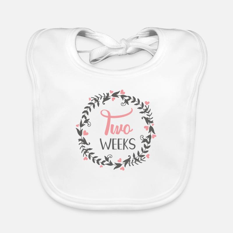 TWO WEEKS MILESTONES HEART Baby Bio-Lätzchen