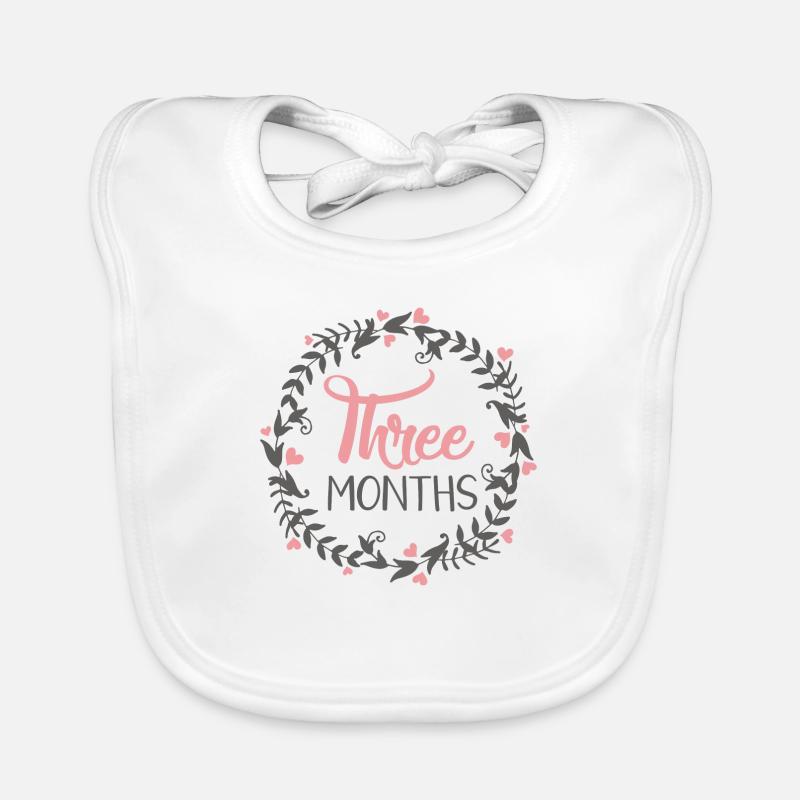 THREE MILESTONES HEART Baby Bio-Lätzchen