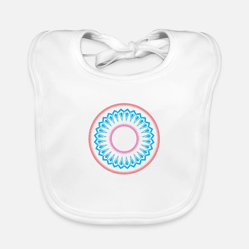 Simple mandala design pattern Organic Baby Bibs