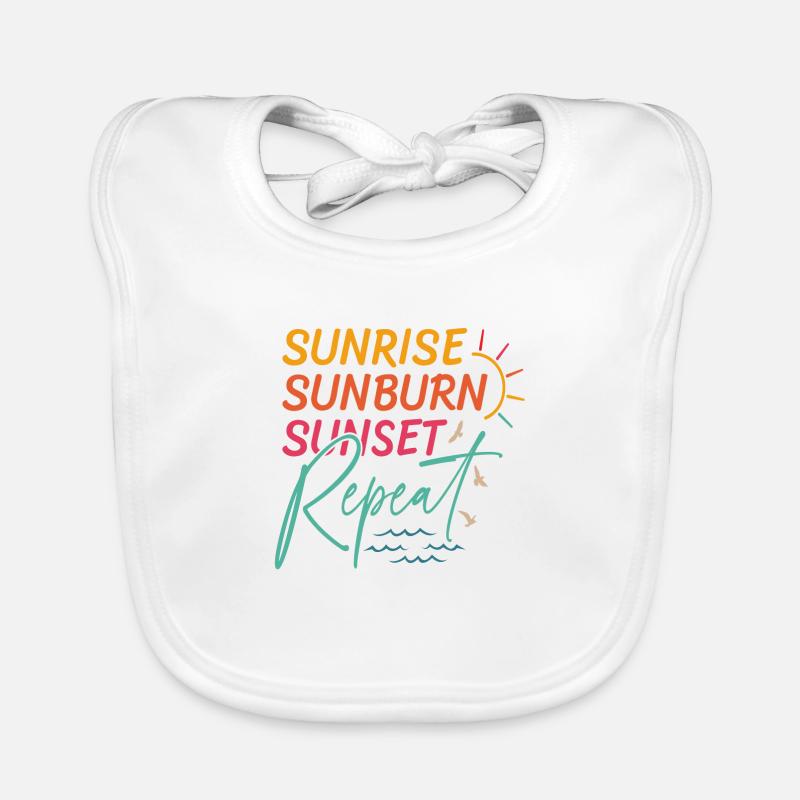 Lever de soleil Coup de soleil Sunset Repeat Bavoir bio Bébé