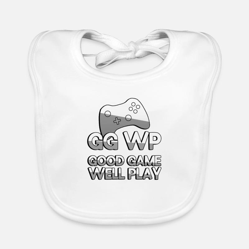 GG WP GOOD GAME WELL PLAY + Controller - Gaming Baby Bio-Lätzchen