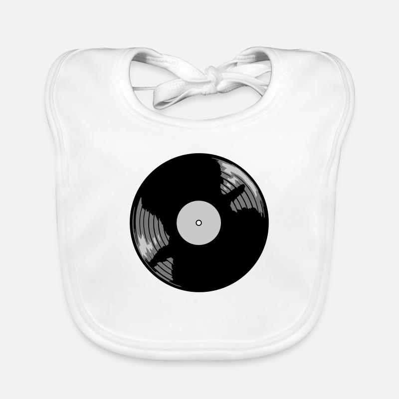 Conception de musique de disque vinyle Bavoir bio Bébé