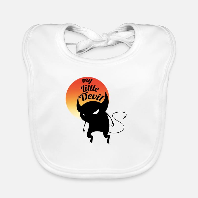 mon petit diable !! - Bavoir bio Bébé - blanc