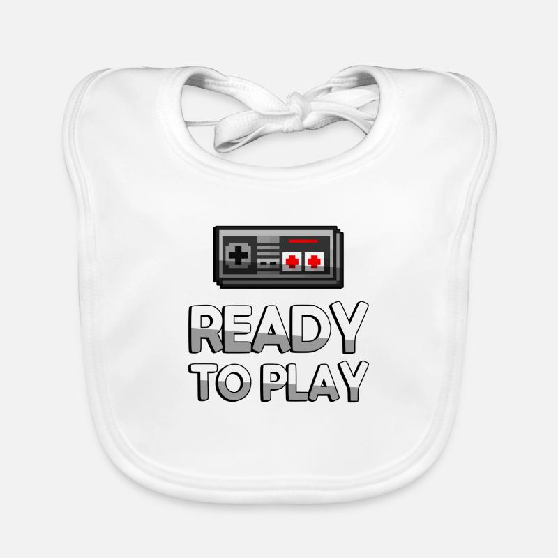 READY TO PLAY + NES Controller - Gaming Baby Bio-Lätzchen