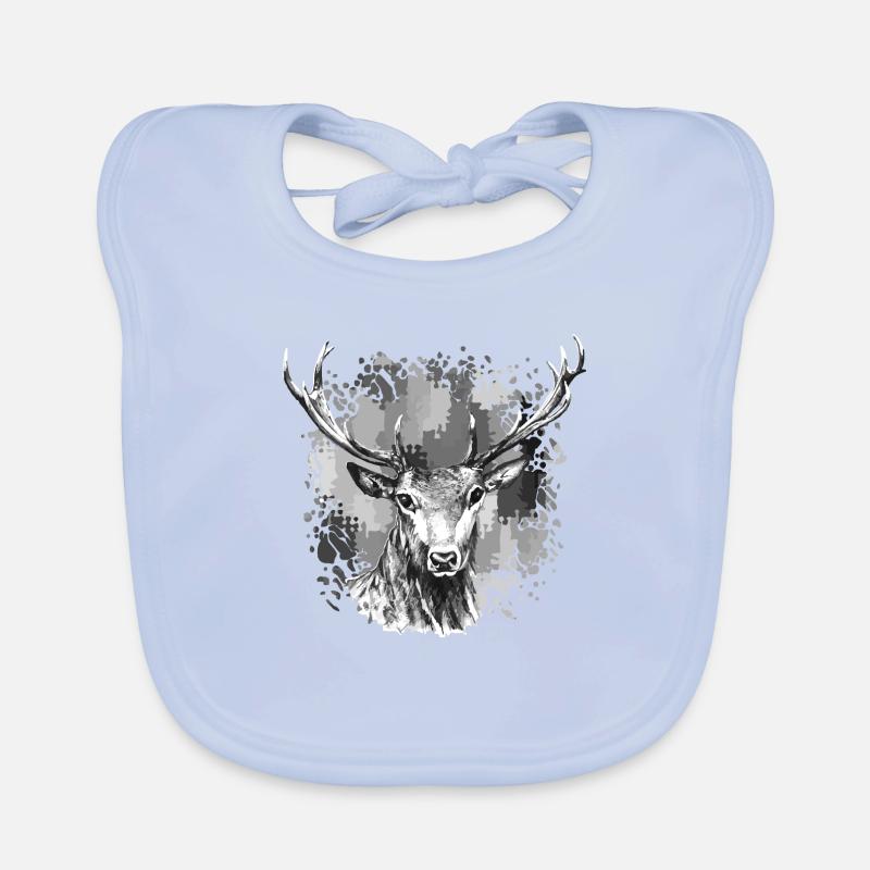 Cerf Bavoir bio Bébé