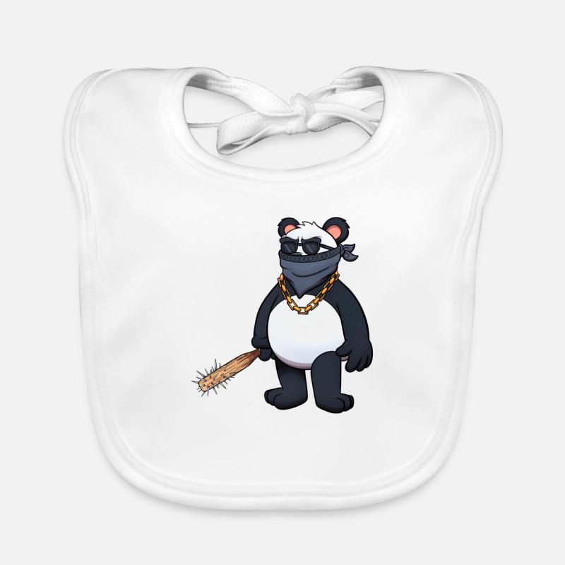 Panda Schläger Baby Bio-Lätzchen