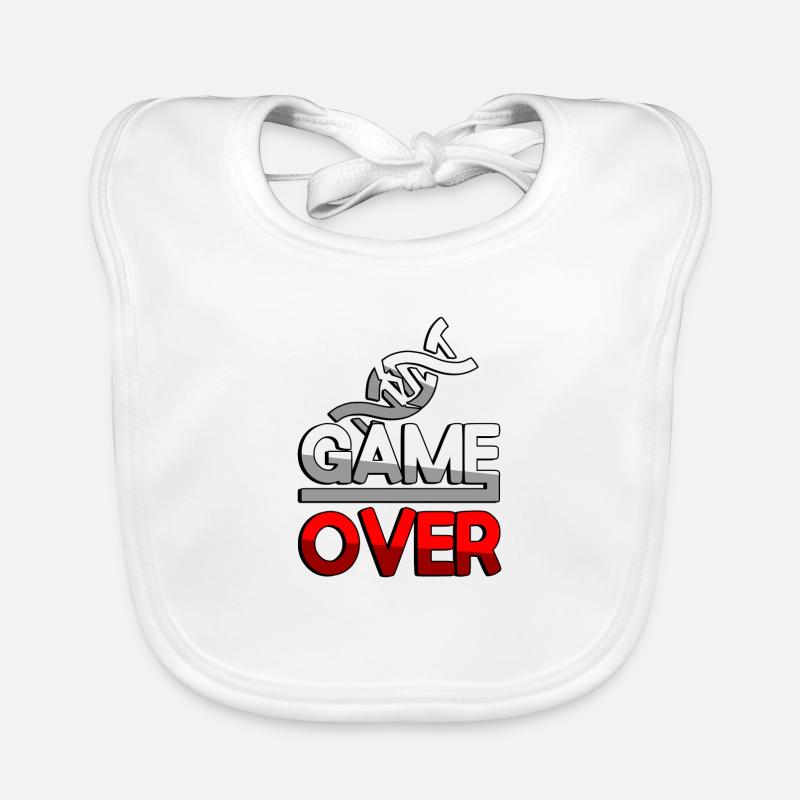 GAME OVER (Rouge) + ADN - Jeux Bavoir bio Bébé
