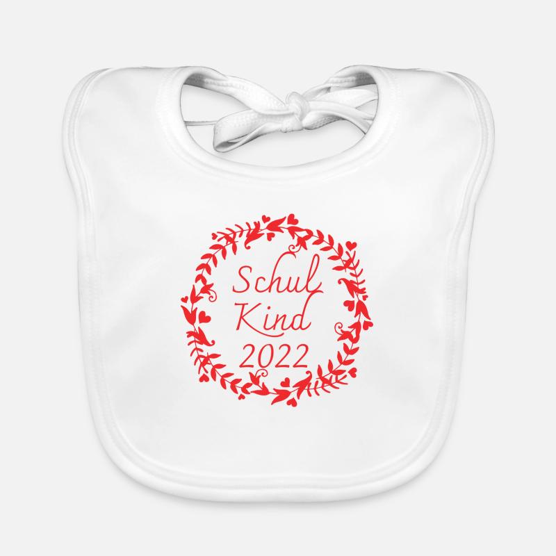 Schulkind 2022 ROT Baby Bio-Lätzchen