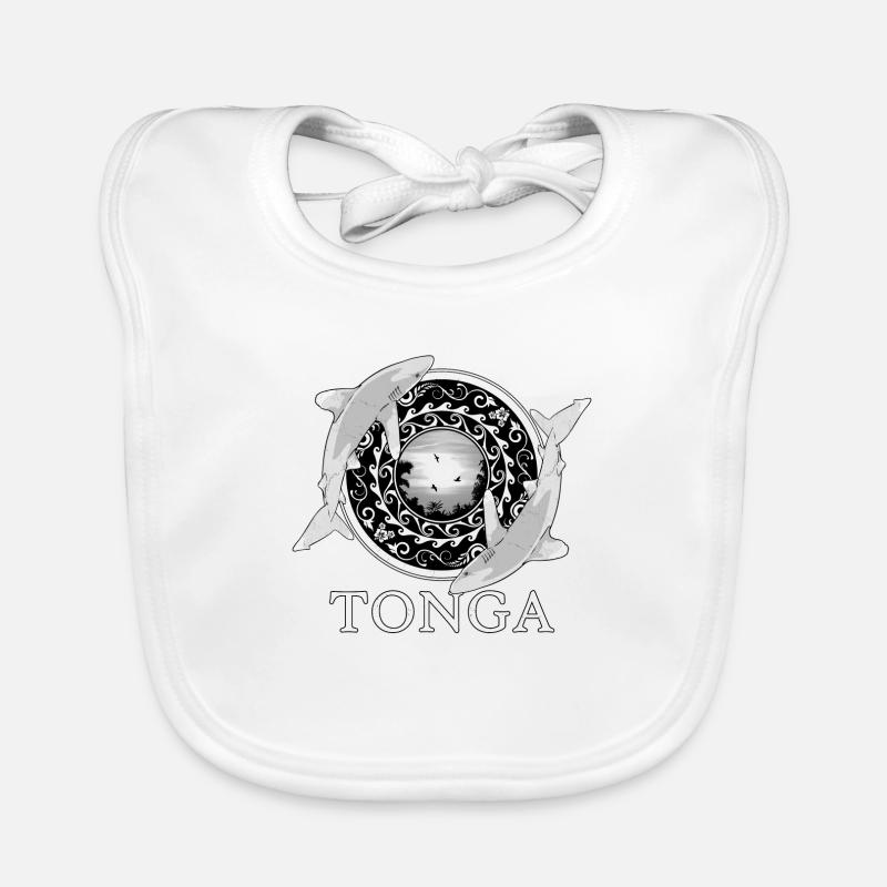 Whitetip Reef Sharks Tonga Pride Organic Baby Bibs