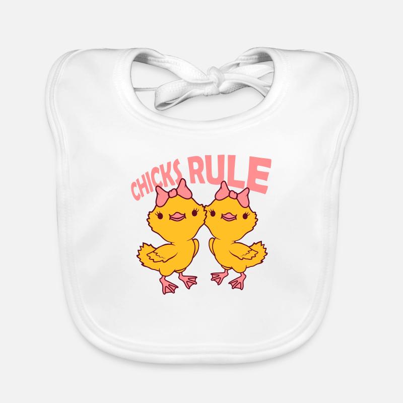 Chicks Rule Girlfriends Équipe Bavoir bio Bébé