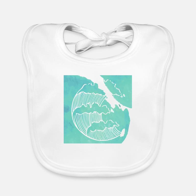 Ocean wave Organic Baby Bibs
