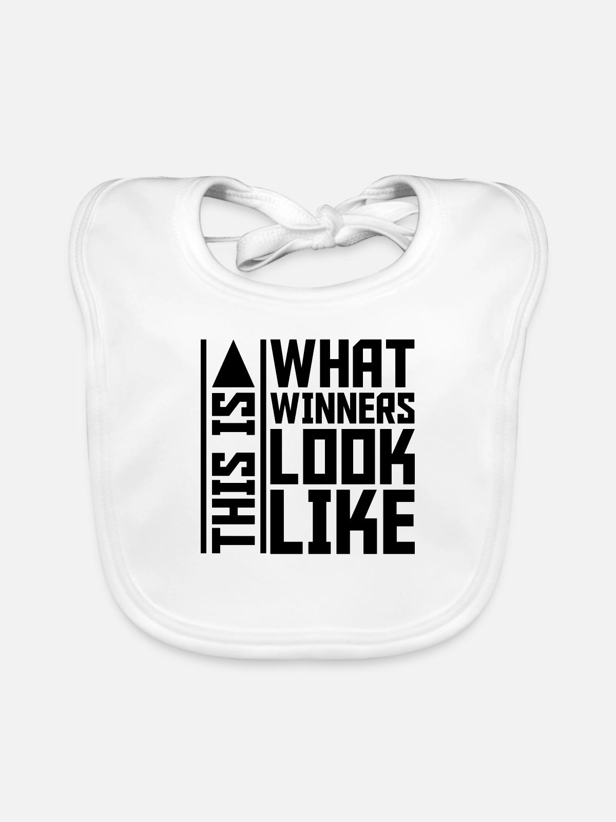 What Winners Look Like - Baby Bio-Lätzchen - Weiß - Vorne