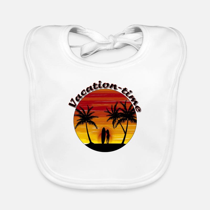 Vacation time Organic Baby Bibs