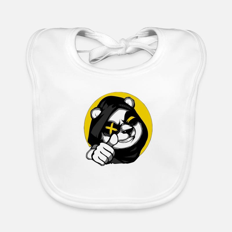 Bear and panda Organic Baby Bibs