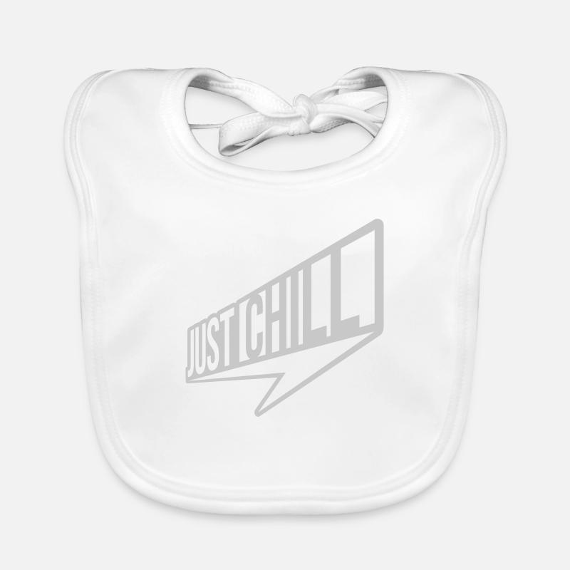 Just Chill Text Logo Baby Bio-Lätzchen
