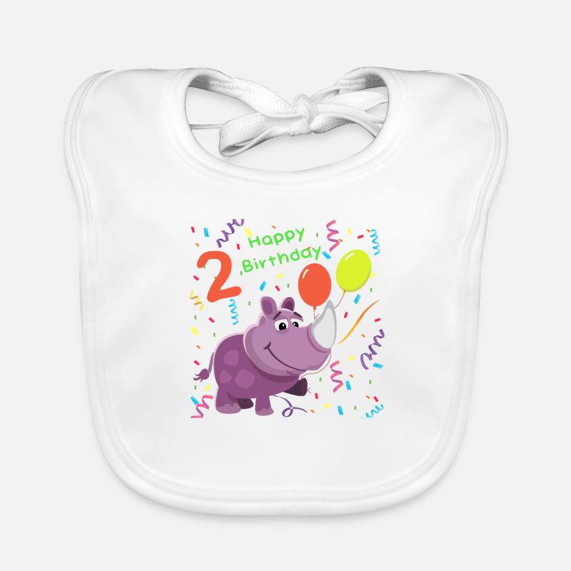 Kinder Süßes Tier | Kinder 2 Jahre | 2. Geburtstag Baby Bio-Lätzchen